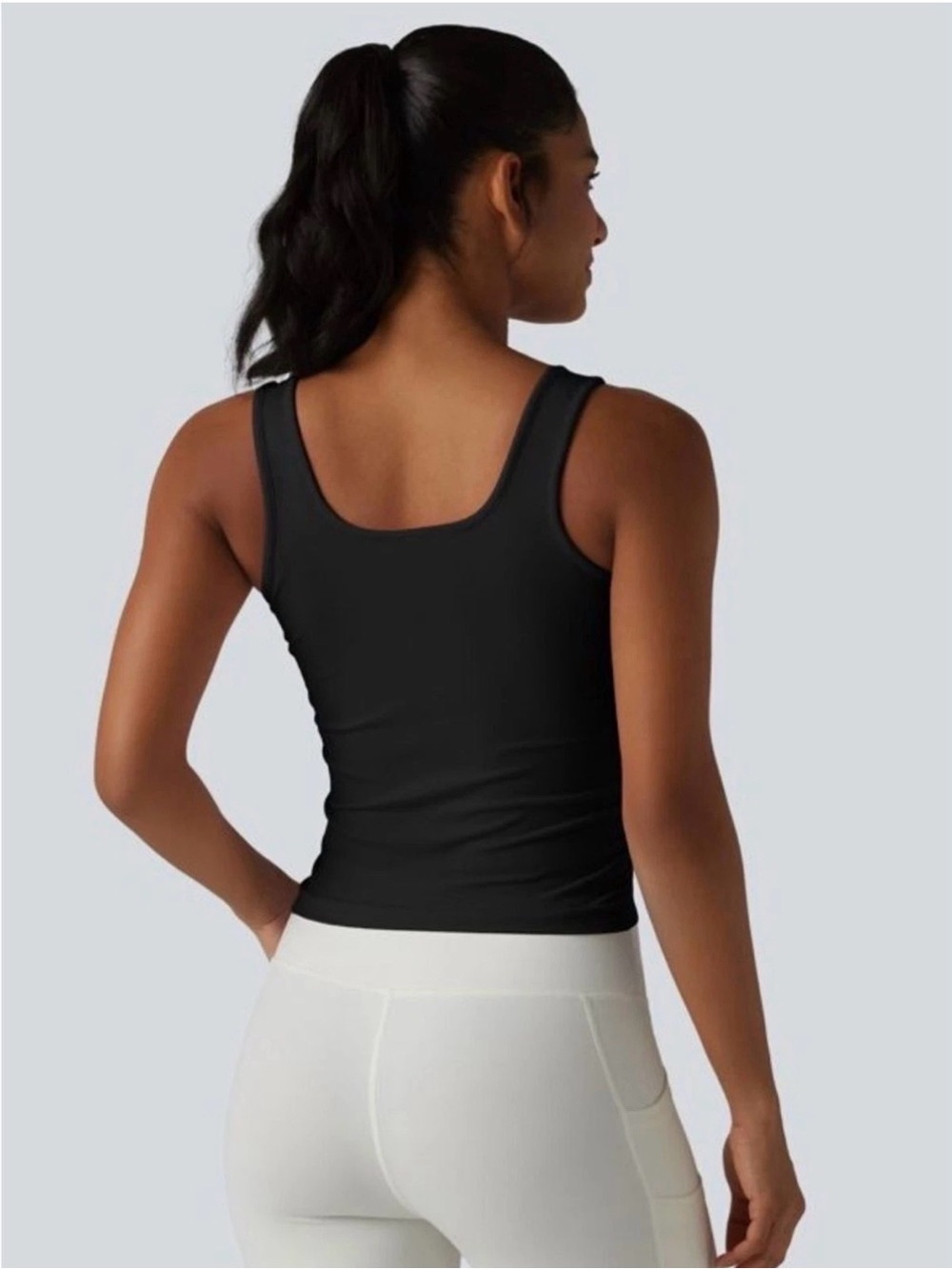 HALARA Black OneForm Seamless Flow Yoga Tank Top - Picture 2 of 5
